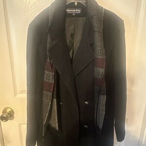 Herman Kay Black Women's Trench Coat